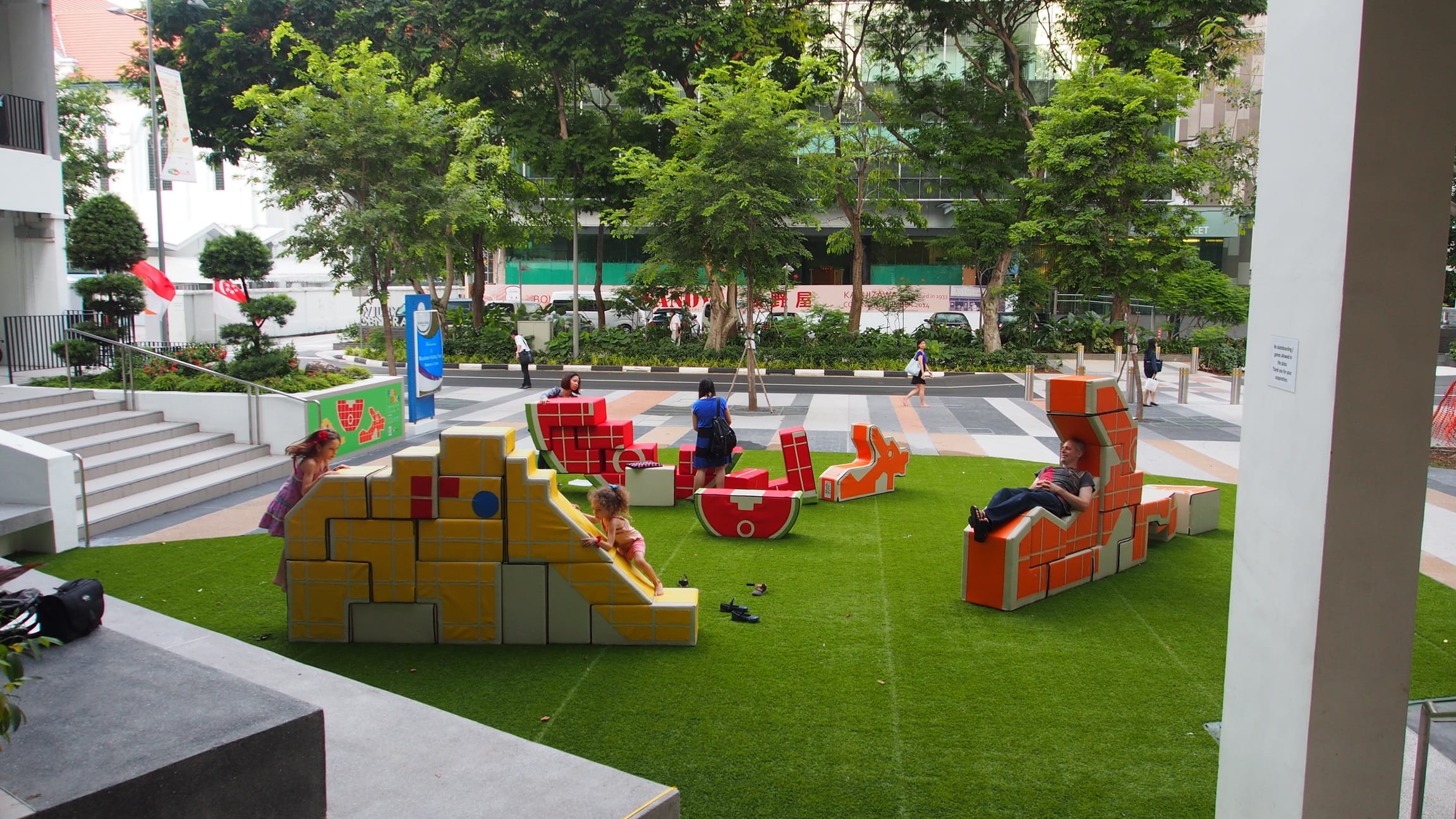 Photo of outdoor play furniture at Play Space